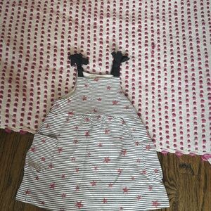 Striped Dress with Red Stars